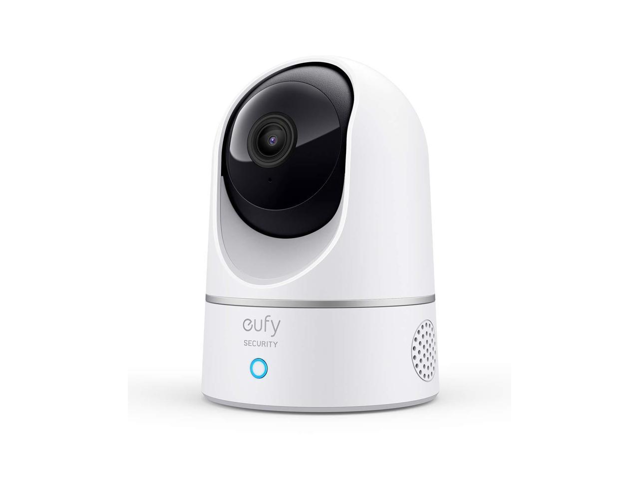 eufy Security 2K Indoor Cam Pan & Tilt, Plug-in Security Indoor Camera with Wi-Fi, IP Camera, Human & Pet AI, Voice Assistant Compatibility, Motion Tracking, HomeBase Not Required (Renewed) (Refreshed)